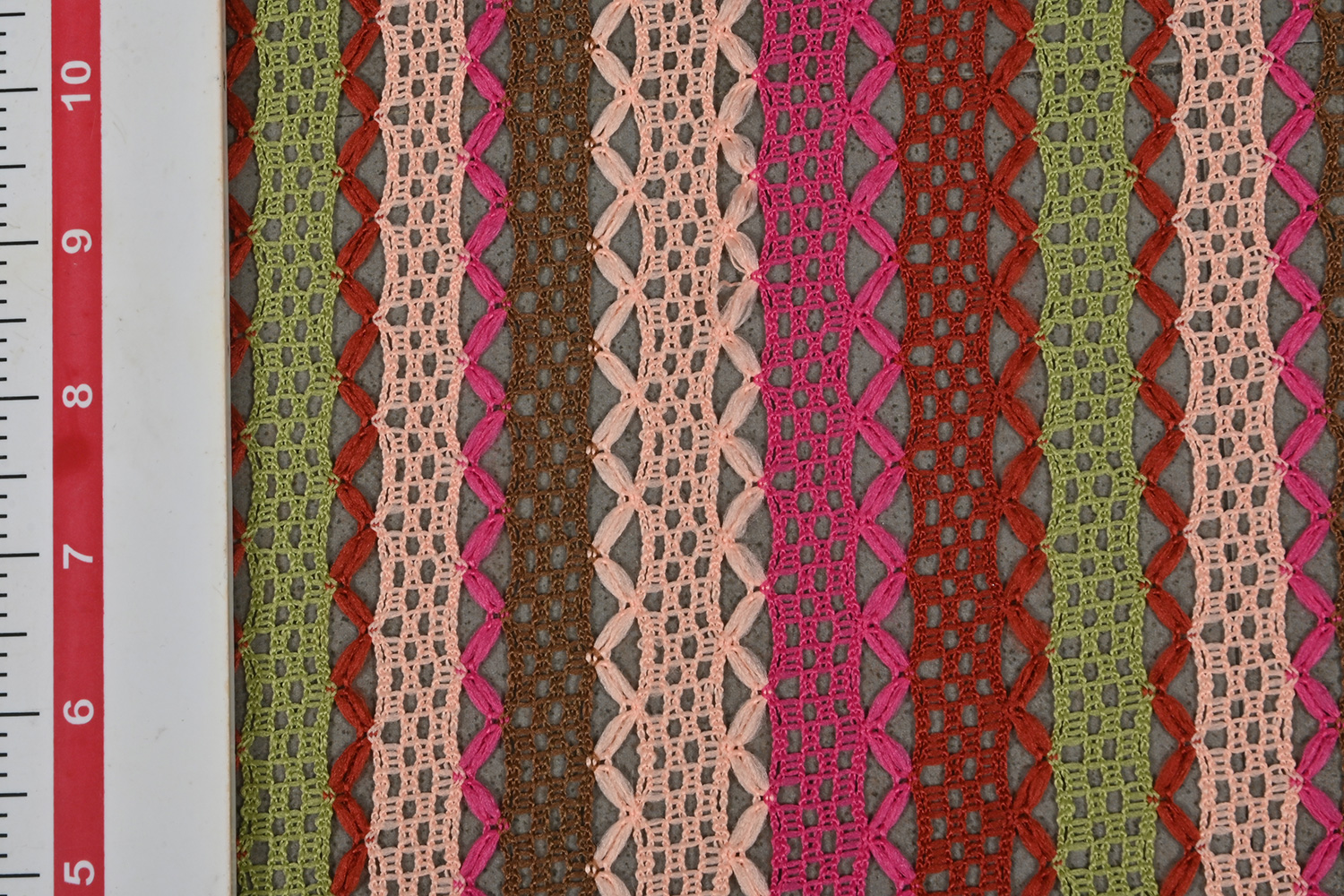 Multicolour Lace Knit Fabric-2458024