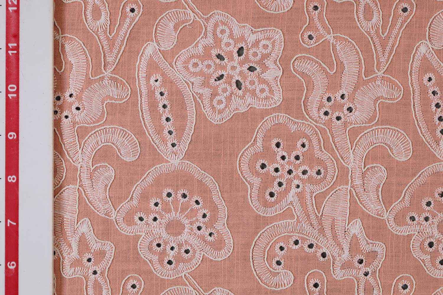 Cotton Chikan Embroidered Fabric-267725