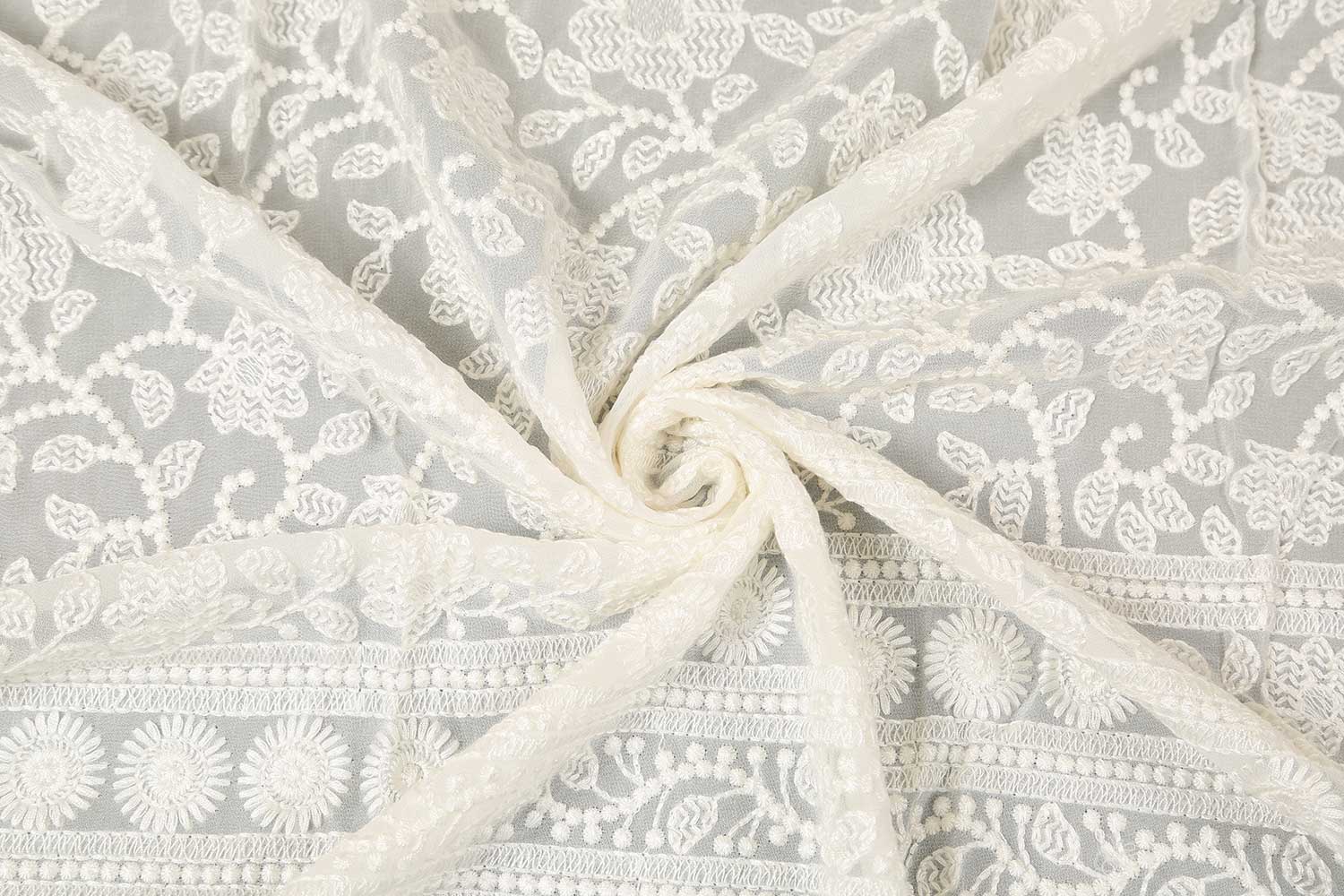 Embroidered Georgette Fabric-2844624