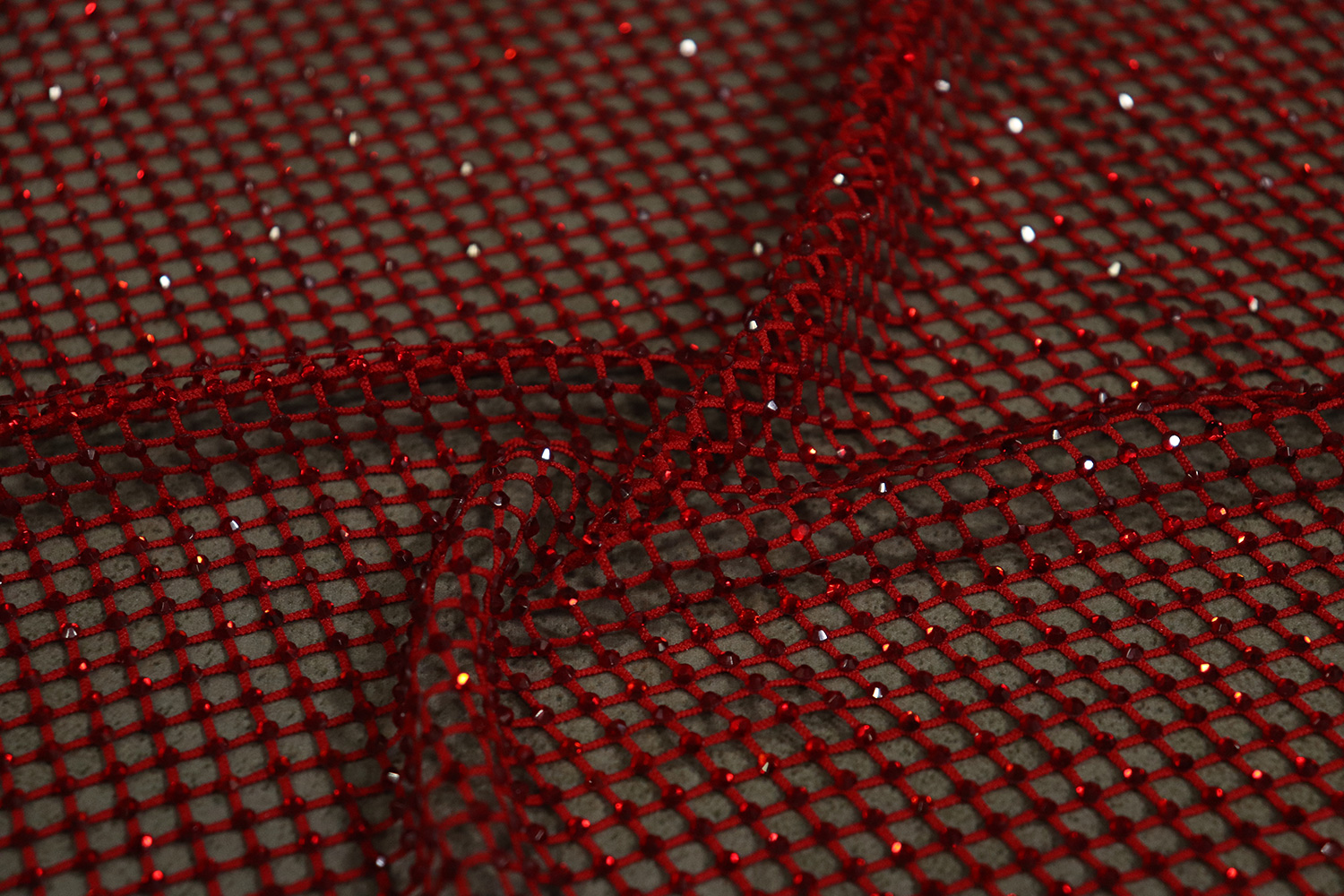 Mesh Fabrics Maryjanes with Rhinestone Design