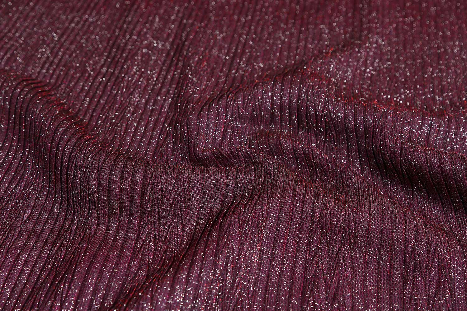 Pleated Glitter Knit Fabric-4894222